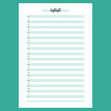 One Daily Highlight Template - Version 2 Full Page View