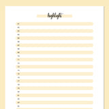 One Daily Highlight Template - Yellow