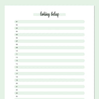 One Daily Limiting Belief Template - Green