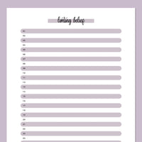 One Daily Limiting Belief Template - Purple