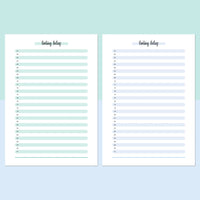 One Daily Limiting Belief Template - Teal and Light Blue