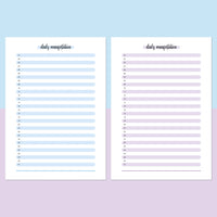 One Daily Manifestation Template - Aqua and Light Purple