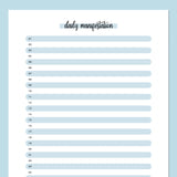 One Daily Manifestation Template - Blue