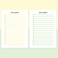 One Daily Manifestation Template - Light Yellow and Light Green