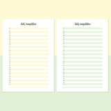 One Daily Manifestation Template - Light Yellow and Light Green