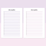 One Daily Manifestation Template - Lavendar and Bright Pink