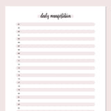 One Daily Manifestation Template - Pink