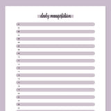 One Daily Manifestation Template - Purple