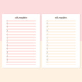 One Daily Manifestation Template - Salmon Red and Bright Orange