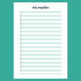 One Daily Manifestation Template - Version 1 Full Page View