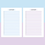 One Daily Proud Moment Template - Aqua and Light Purple