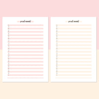 One Daily Proud Moment Template - Salmon Red and Bright Orange