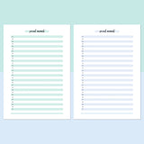 One Daily Proud Moment Template - Teal and Light Blue