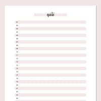 One Daily Quote Template - Pink