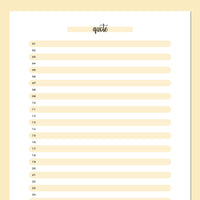 One Daily Quote Template - Yellow