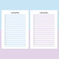 One Daily Supporting Belief Template - Aqua and Light Purple