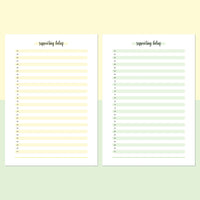 One Daily Supporting Belief Template - Light Yellow and Light Green