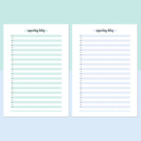 One Daily Supporting Belief Template - Teal and Light Blue