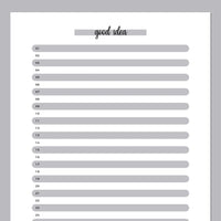 One Good Idea Template - Grey