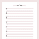 One Good Idea Template - Pink