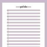 One Good Idea Template - Purple