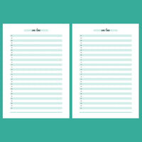 One Line A Day Template - 2 Version Overview