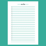 One Line A Day Template - Version 1 Full Page View