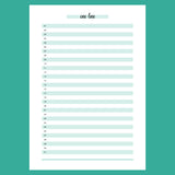 One Line A Day Template - Version 2 Full Page View