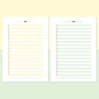 One Litte Win Daily Template - Light Yellow and Light Green