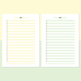 One Litte Win Daily Template - Light Yellow and Light Green