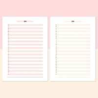 One Litte Win Daily Template - Salmon Red and Bright Orange