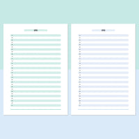 One Litte Win Daily Template - Teal and Light Blue