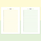 One Prayer Per Day Template - Light Yellow and Light Green