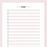 One Prayer Per Day Template - Pink