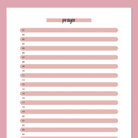 One Prayer Per Day Template - Red