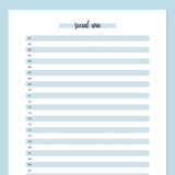 One Social Win Daily Template - Blue