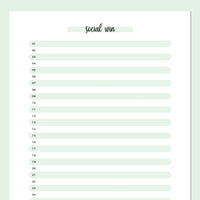 One Social Win Daily Template - Green