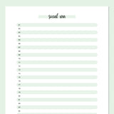 One Social Win Daily Template - Green