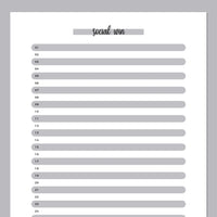 One Social Win Daily Template - Grey