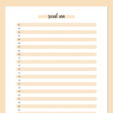 One Social Win Daily Template - Orange