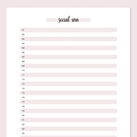 One Social Win Daily Template - Pink