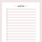 One Social Win Daily Template - Pink