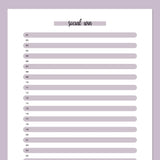 One Social Win Daily Template - Purple