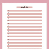 One Social Win Daily Template - Red