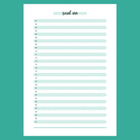 One Social Win Daily Template - Version 1 Full Page View