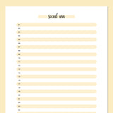 One Social Win Daily Template - Yellow