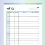 Ovulation Tracker Printable - Ocean