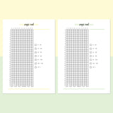 Page Reading Tracker Journal - Bright Yellow and Light Green
