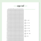 Page Reading Tracker Journal - Green