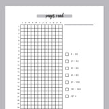 Page Reading Tracker Journal - Grey